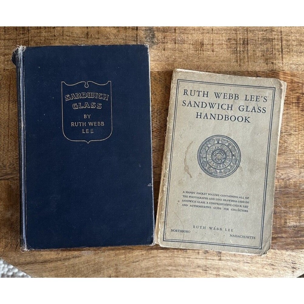 Sandwich Glass By Ruth Webb Lee - 8th Edition 1947 Hardcover + Handbook Catalog